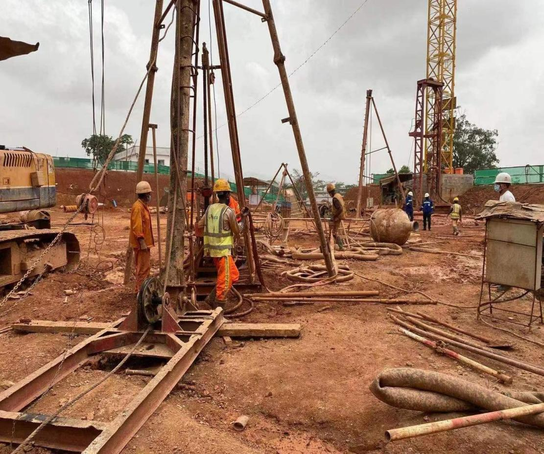 Malawi Kenyatta road project drilled pile construction project