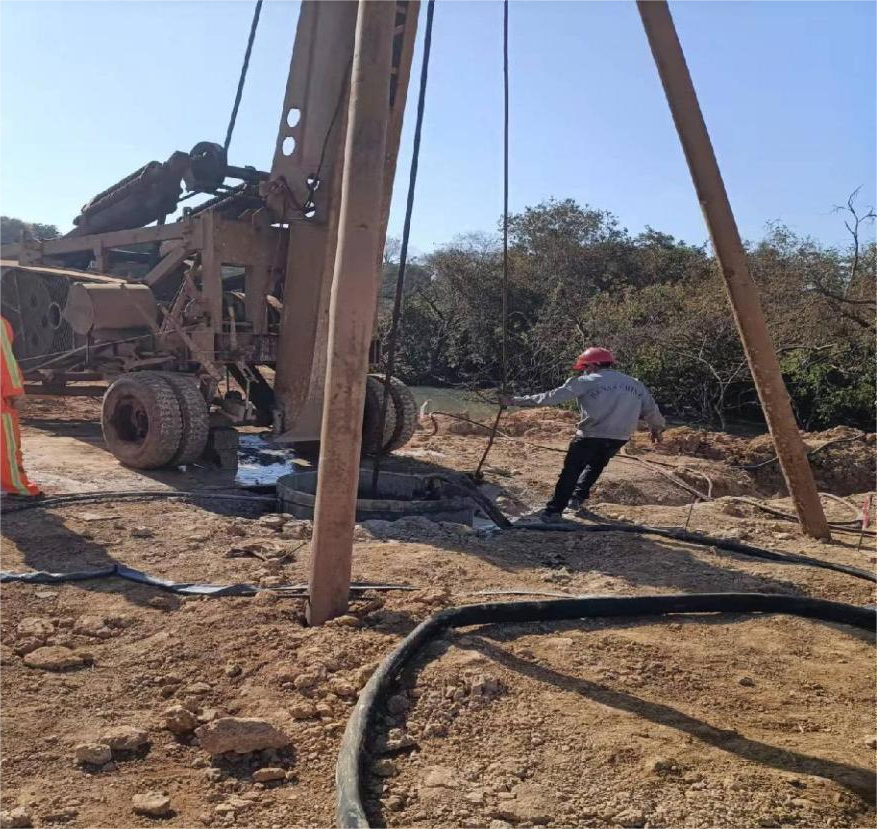 Bridge pile foundation project in Guinea