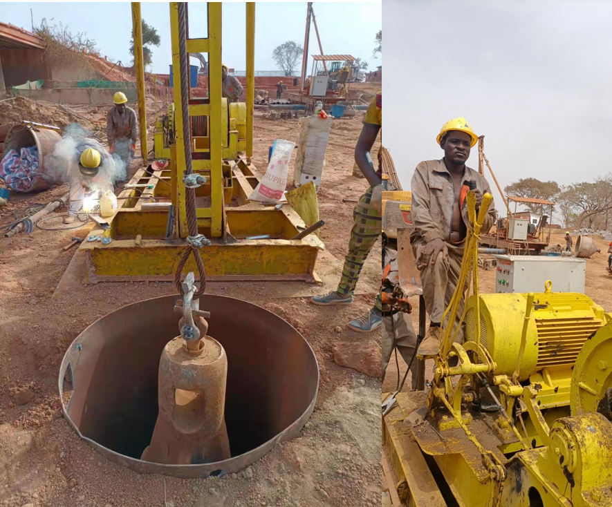 Guinea National road bridge pile construction subcontract project